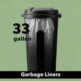 heavy duty 33 gallon black trash bags bulk