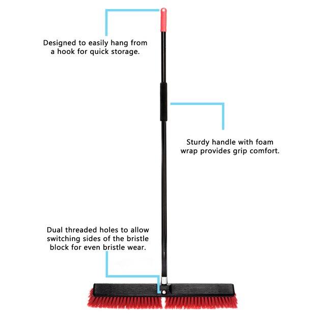 24" Multi-Surface Push Broom - Janitorial Superstore