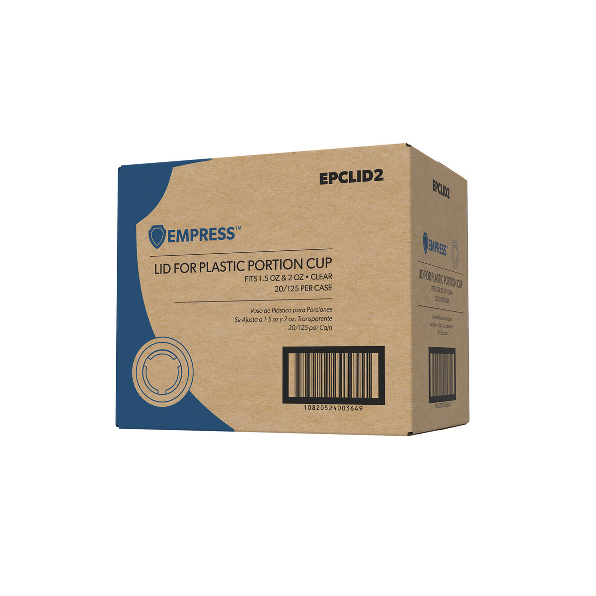 Empress Lid for 1.5oz and 2oz Plastic Portion Cup 2500 / cs EPCLID2