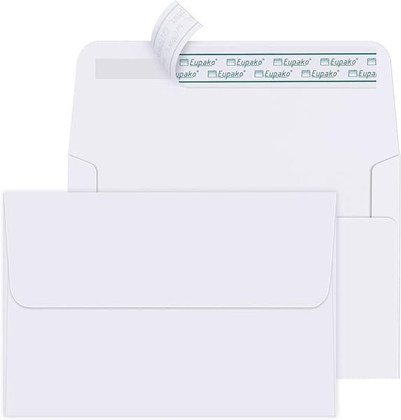 A4 White Photo Envelopes 4x6, 250 Pack Self Seal Envelopes for 4x6 Car —  Janitorial Superstore