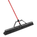Libman 36 in. Smooth Surface Push Broom Set with Brace and Steel Handle(850)