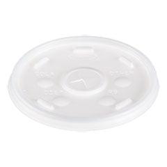 Plastic Lids, Fits 12 oz to 24 oz Hot/Cold Foam Cups, Straw-Slot Lid, White, 100/Pack, 10 Packs/Carton - Janitorial Superstore