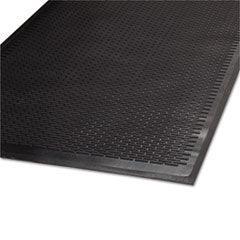 Clean Step Outdoor Rubber Scraper Mat, Polypropylene, 3x5, Black - Janitorial Superstore
