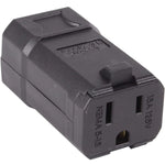 Journeyman-Pro 515CCV Clamshell 15 Amp 120-125 Volt, NEMA 5-15R, 2Pole 3Wire, Straight Blade, Female Connector Plug Replacement Cord Outlet, Commercial Grade PVC Black
