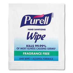 Premoistened Sanitizing Hand Wipes, Individually Wrapped, 5 x 7, Unscented, White, 1,000/Carton (GOJ90211M)