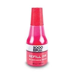 COSCO 2000PLUS® Self-Inking Refill Ink, 0.9 oz. Bottle, Red COS032960