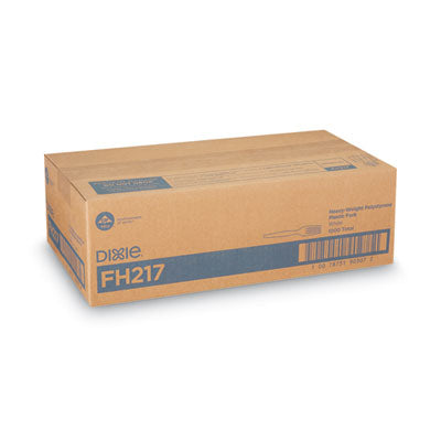 Plastic Cutlery, Heavyweight Fork, White, 1,000/Carton DXEFH217