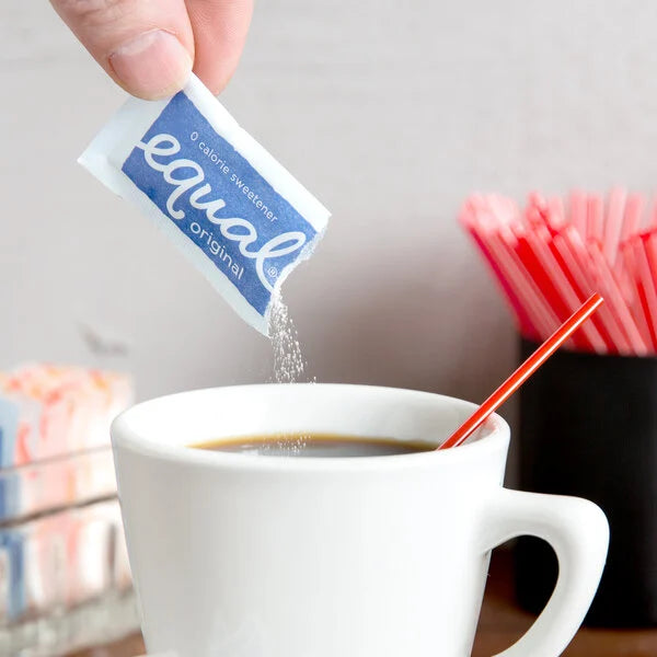 Custom Beverage Concepts Sweet Cafe Blue Sugar Substitute Packets 1 gram 2000 / cs (#10234)