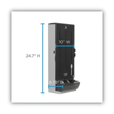 SmartStock Dining Utensil Dispenser, Holds 120 Spoons, 10 x 8.78 x 24.75, Translucent Black