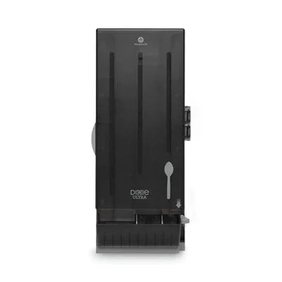 SmartStock Dining Utensil Dispenser, Holds 120 Spoons, 10 x 8.78 x 24.75, Translucent Black