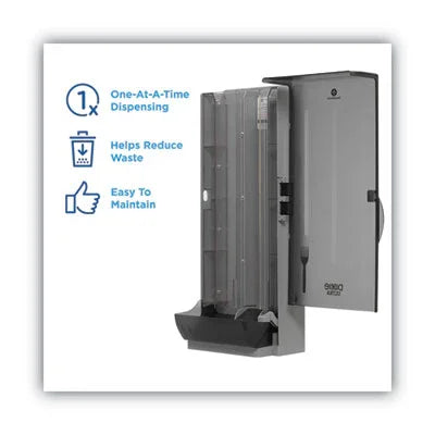 SmartStock Dining Utensil Dispenser, Holds 120 Forks, 10 x 8.78 x 24.75, Translucent Black
