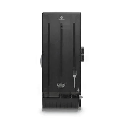SmartStock Dining Utensil Dispenser, Holds 120 Forks, 10 x 8.78 x 24.75, Translucent Black