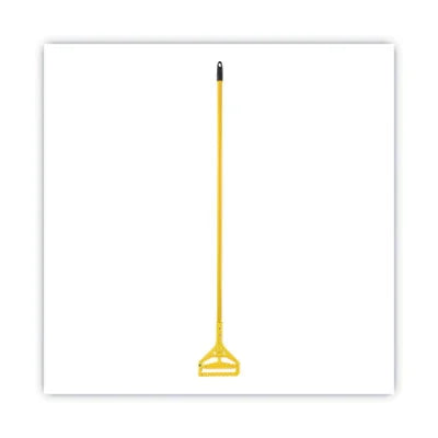 Quick Change Side-Latch Plastic Mop Head Handle, 60" Aluminum Handle, Yellow (#6136)