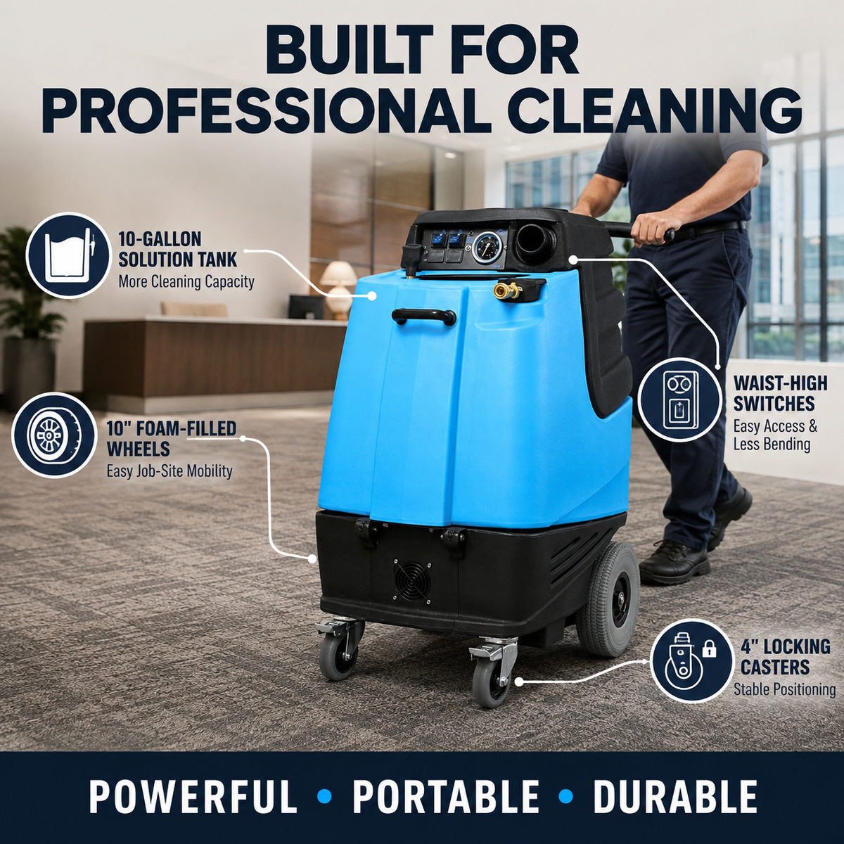 Mytee 1005LX Speedster Deluxe Corded Carpet Extractor