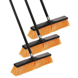 Alpine Heavy Duty 18'' Push Broom for Floor Cleaning Stiff Bristle Brush - Janitorial Superstore