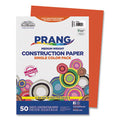 Construction Paper, 50 lb Text Weight, 9 x 12, Orange, 50/Pack