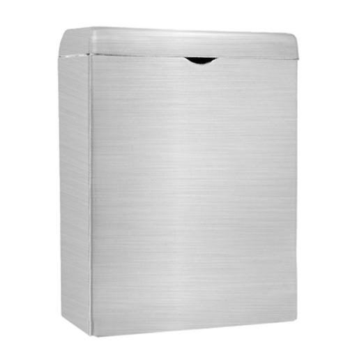 Alpine ALP451-SSB Stainless Steel Brushed Finish Wall Mount Sanitary Napkin Receptacle - Janitorial Superstore