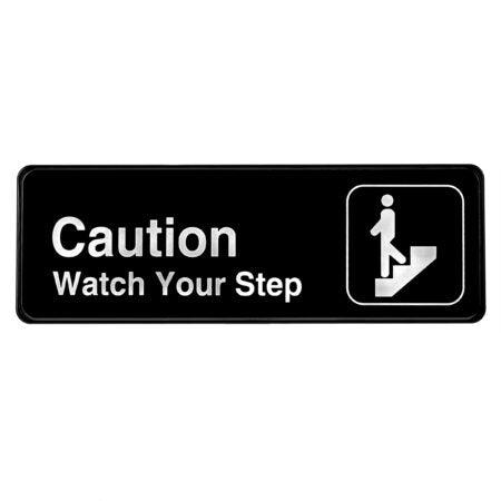 ALPINE INDUSTRIES CAUTION ? WATCH YOUR STEP SIGN, 3X9 - Janitorial Superstore