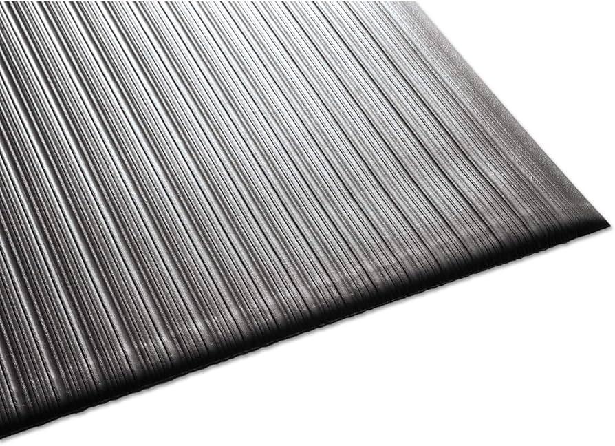 Air Step Antifatigue Mat, Polypropylene, 36 x 60, Black - Janitorial Superstore