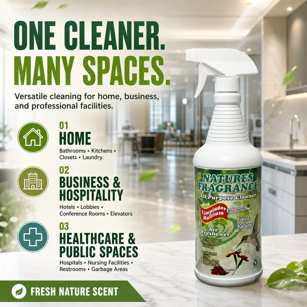 Natures Fragrance All Purpose Cleaner, Fresh Nature Scent