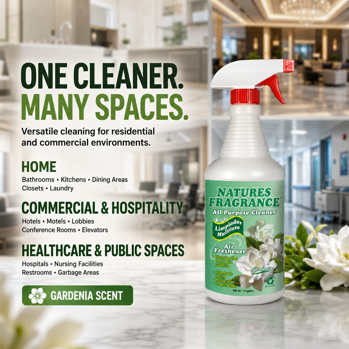 Natures Fragrance All Purpose Cleaner, Gardenia Scent