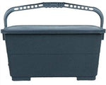 Flat Mop Bucket /Lid GRAY 21 x 9 x 12 inches - Janitorial Superstore