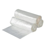 Commercial clear trash bags for janitorial cleaning