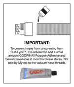 Mytee H136V 2″ to 2″ Male Vinyl Cuff-Lynx™ Coupler