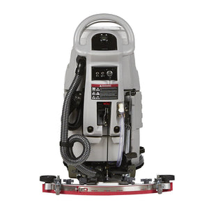 Behind view of ONYX DX20C 20" battery cylindrical autoscrubber