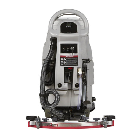 Behind view of ONYX DX20C 20" battery cylindrical autoscrubber
