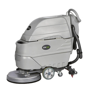 Side view showing dual cylindrical brushes and dust hopper