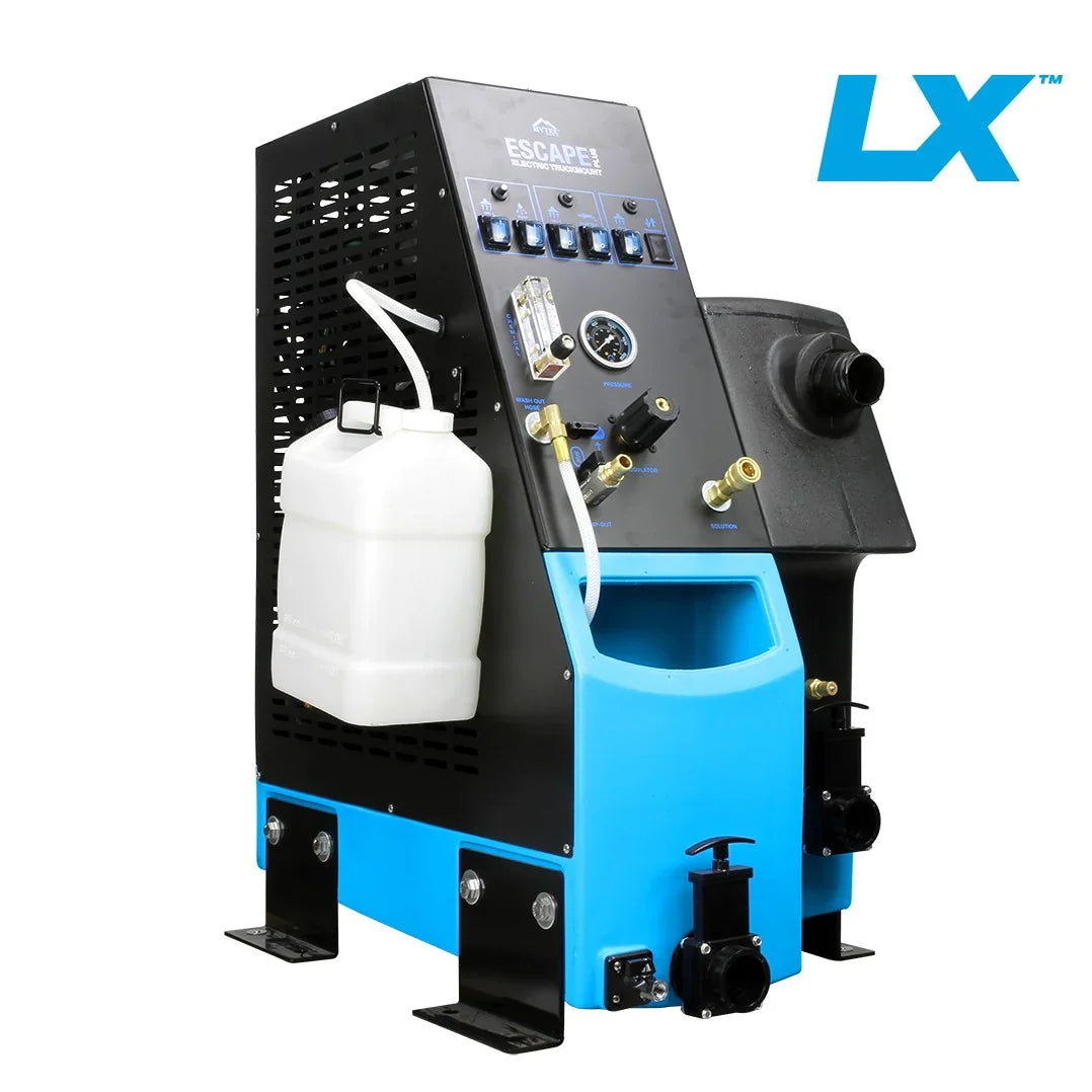Mytee ETM-LX-PLUS Escape LX Electric Truckmount front view with 3 vacuum motors