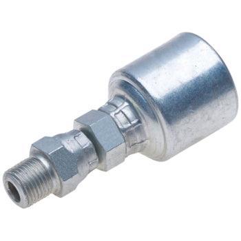 GATES® MEGACRIMP® 4G-2MPX TUFFCOAT® MNPTF SWIVEL CRIMP STRAIGHT HOSE FITTING, 1/4 IN X 1/8 IN - Janitorial Superstore