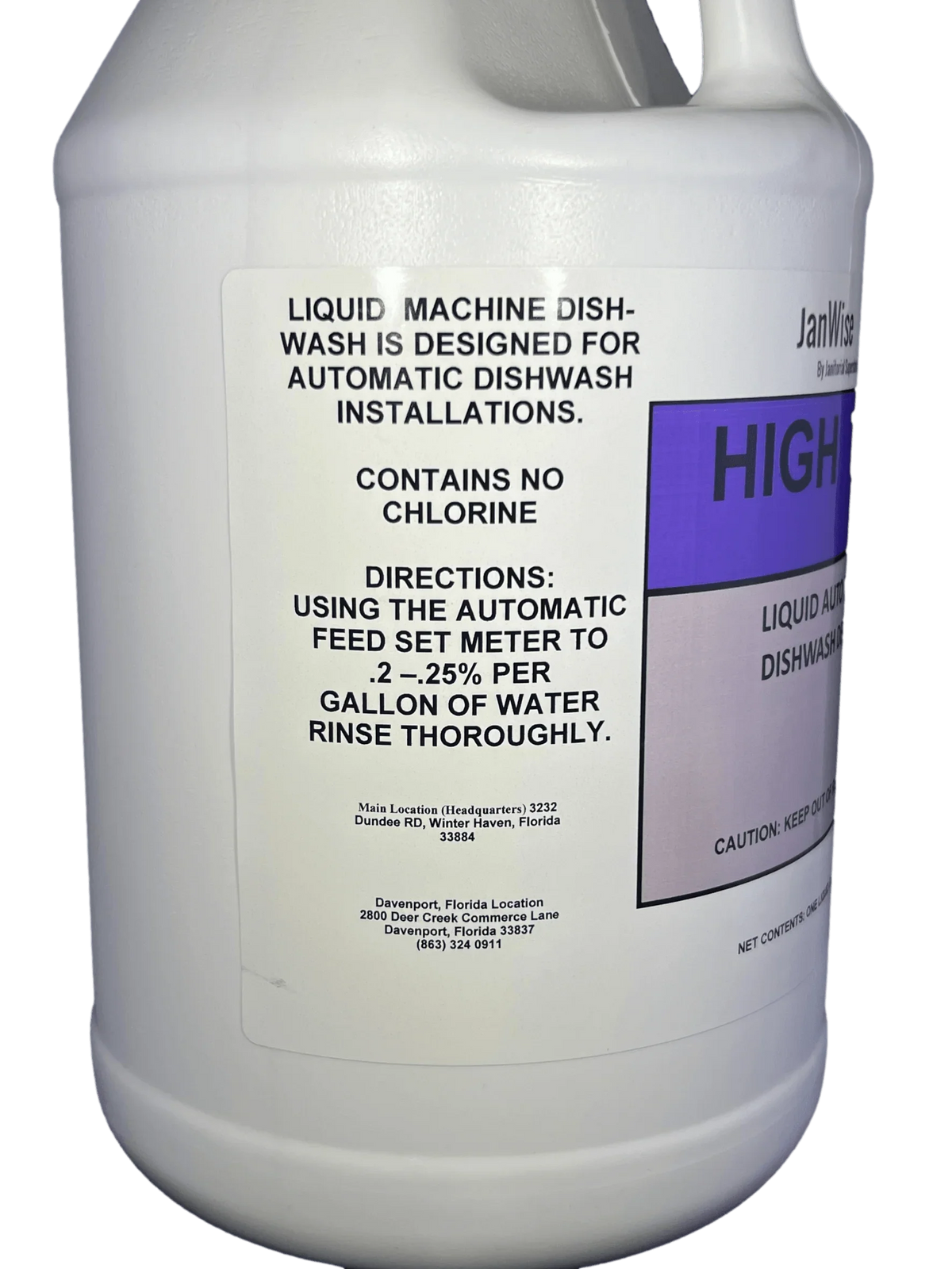 High Temp Liquid Auto Machine Detergent Gallon - Janitorial Superstore