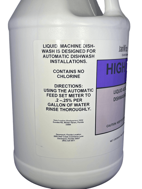 High Temp Liquid Auto Machine Detergent Gallon