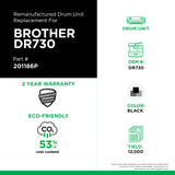 JSS Remanufactured Black Drum Unit for Brother DR730 (DR730)