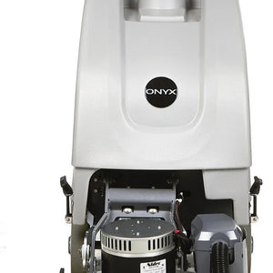 Side view of ONYX JXi-600 battery floor burnisher showing onboard vacuum