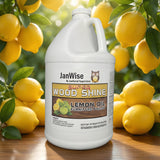 JanWise Super Wood Shine, Lemon Oil Based Furniture Polish, Gallon Bottle