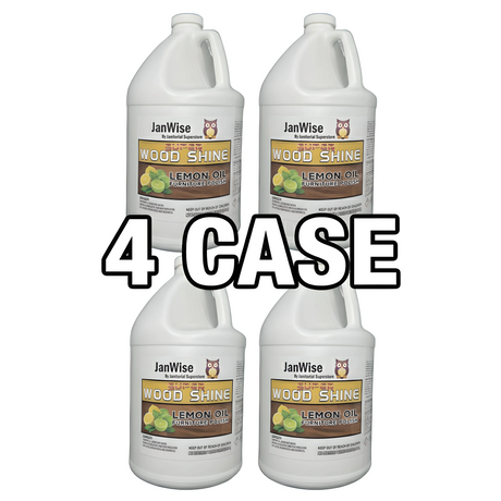 JanWise Super Wood Shine, Lemon Oil Based Furniture Polish, Gallon Bottle