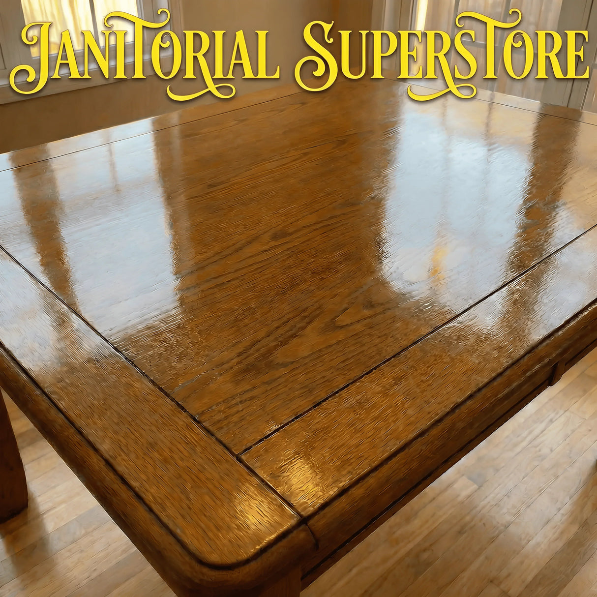JanWise Super Wood Shine, Lemon Oil Based Furniture Polish, Gallon Bottle