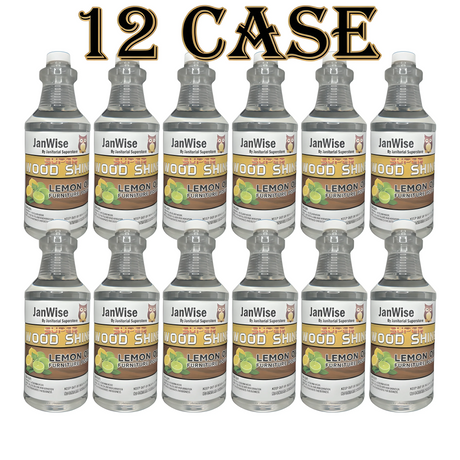 JanWise Super Wood Shine, Lemon Oil Based Furniture Polish, Quart Bottle