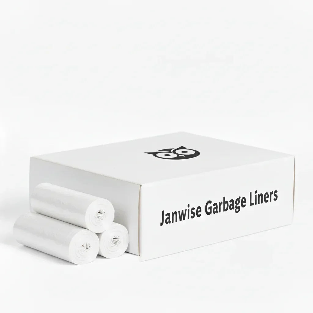 JanWise 30x36 white trash bags .75 mil 200 case