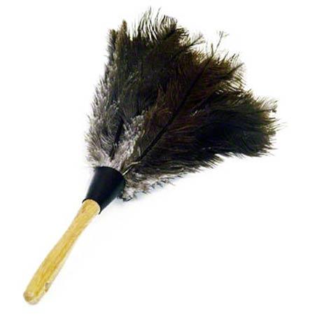 Lambskin Ostrich Chick Feather Duster - 12" Overall, Shaped - Janitorial Superstore