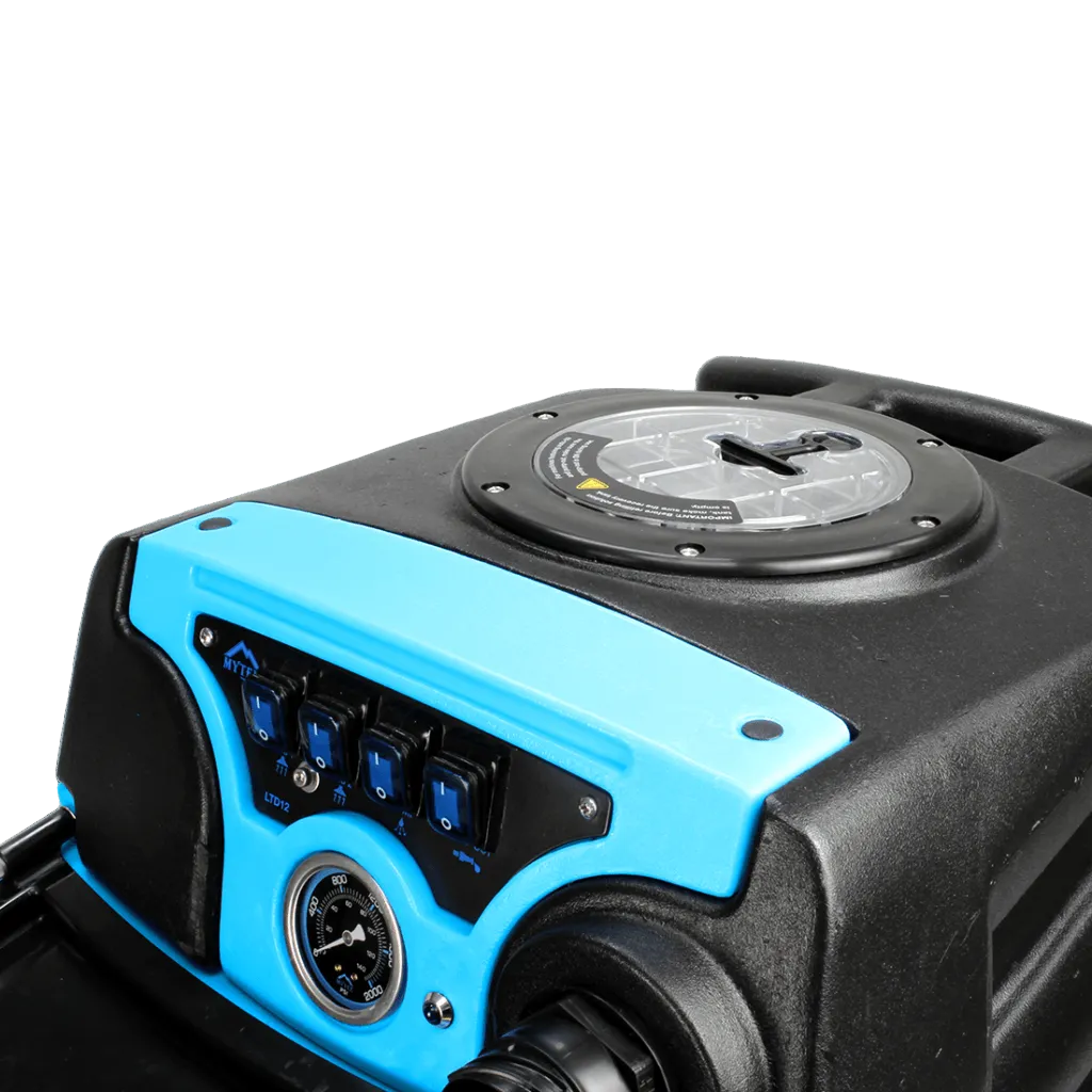 Commercial carpet and tile cleaning machine with auto-fill and auto pump-out system