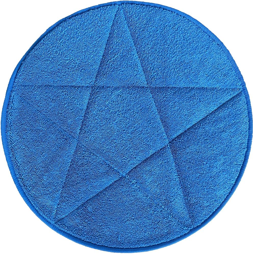 21" BLUE Microfiber Loop Pile CARPET BONNET - Janitorial Superstore