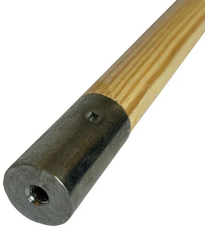 Wood Wet Mop Handle, Female Thread, Bolt Fitting Style (#BWK834)