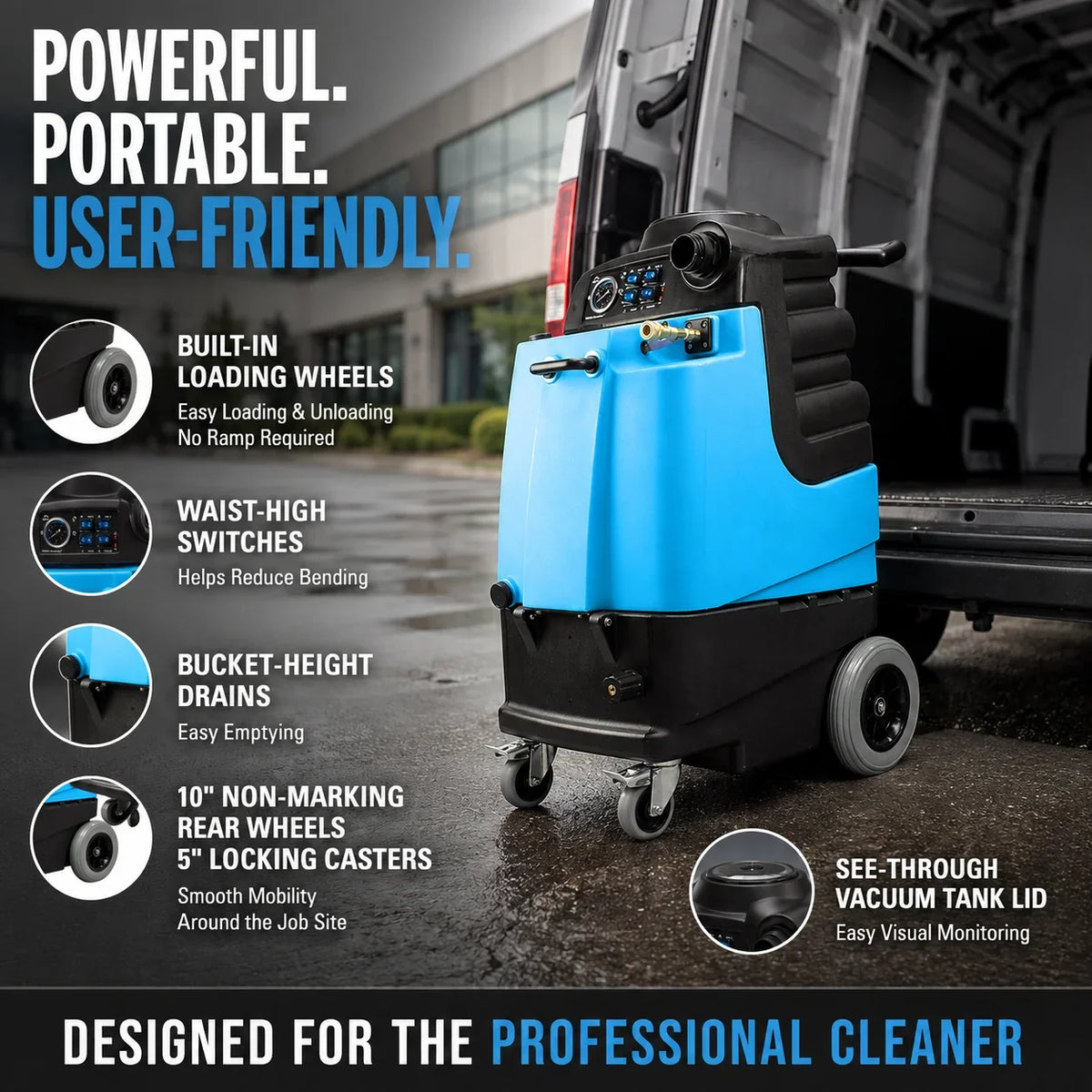 Mytee 1003DX Speedster Heated Corded Carpet Extractor