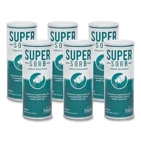 Super-Sorb Liquid Spill Absorbent, Powder, Lemon-Scent, 12 oz. Shaker Can