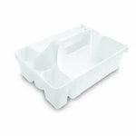 Libman Commercial 6-Compartment Cleaning Caddy, white Plastic #1232