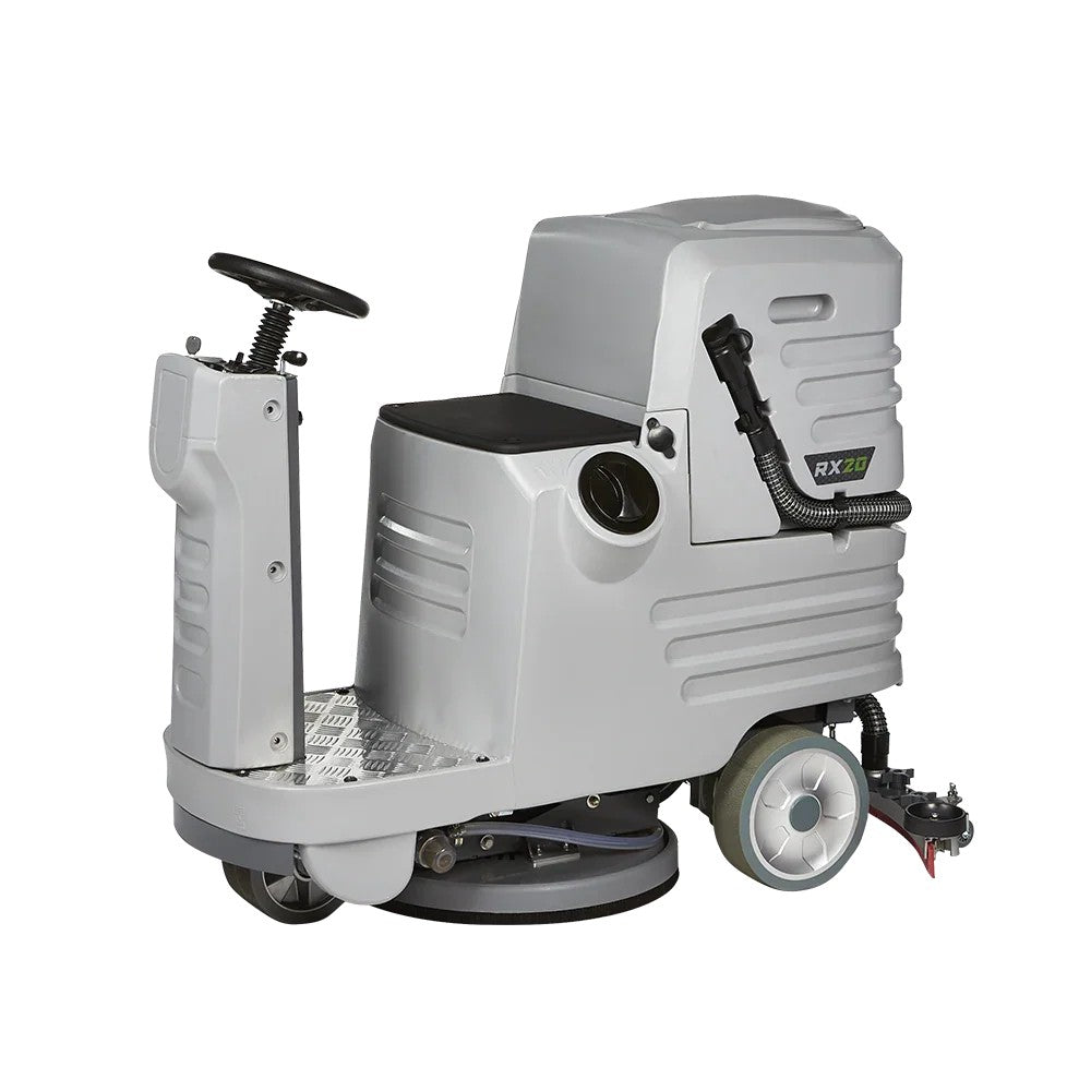 20 inch ride-on floor scrubber ONYX RX20 front angle view